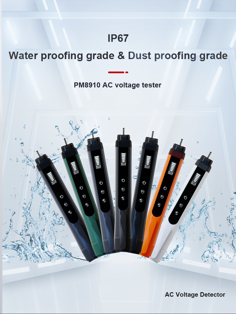 IP67 AC Voltage Detection Pen 50Hz/60Hz High Sensitivity Mode LCD Display Screen 12V~1000V Detection Range