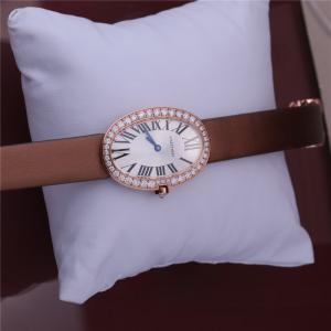 Wholesale Luxury Brand Gold Watch 18K Rose Gold Women Watch with Diamond Leather Belt from china suppliers