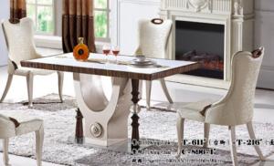 Wholesale 6 person rectangular natural marble table hotel dining room furniture from china suppliers