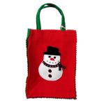 2021 new hot selling Christmas Santa felt tote bag reusable woman shopping bag