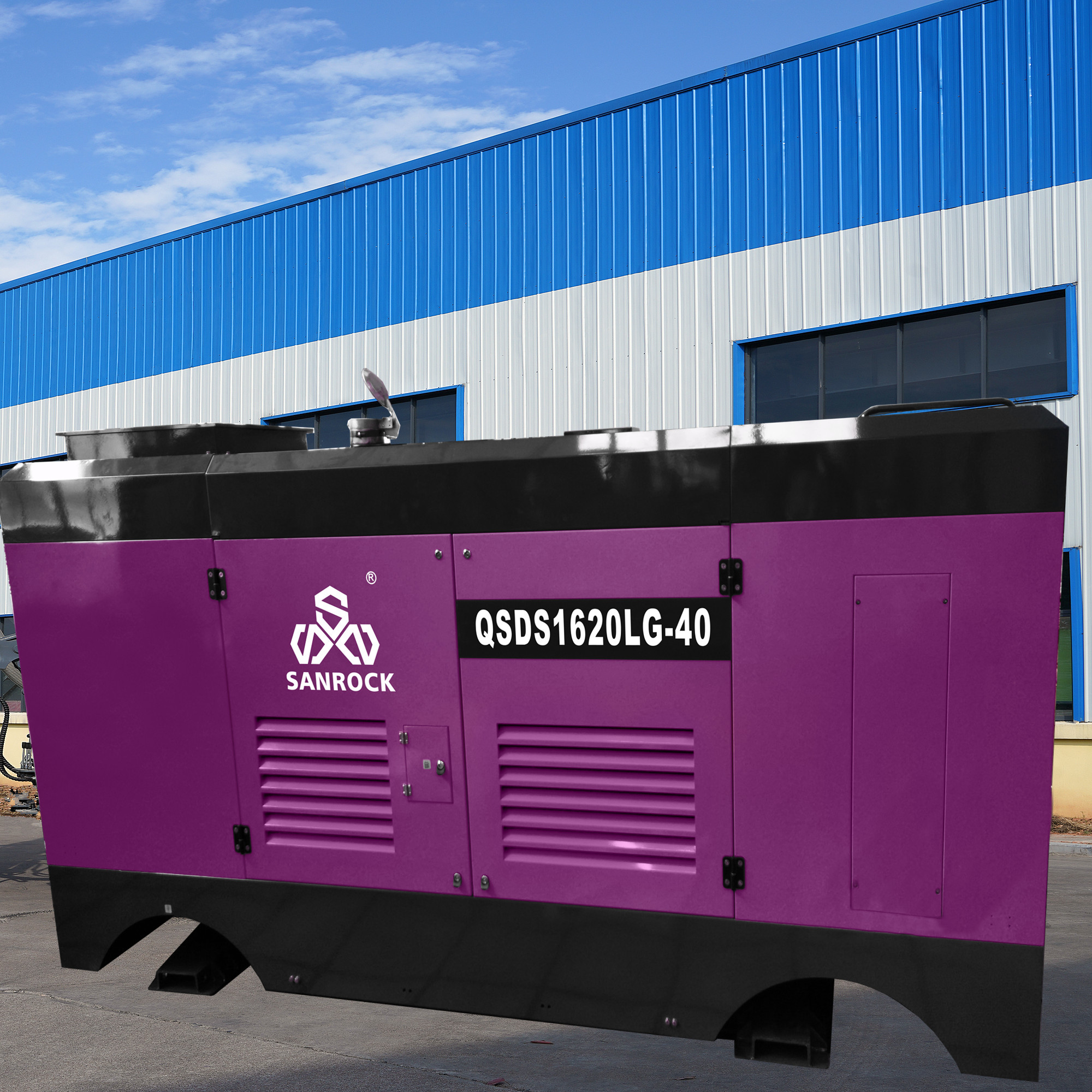 Screw Air Compressor Machine Portable 194kw Diesel Engine Mining Screw Air Compressor