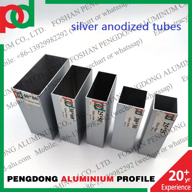 ISO 14001 Extruded Aluminum Tubing Profiles Rectangular Round 40 x 40