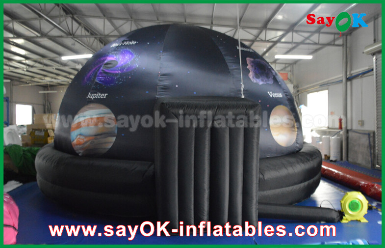 210 D Oxford Cloth And Projection Inflatable Planetarium Dome Black Color