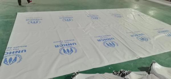 White Printed Logo PE Tarpaulin Heavy Duty Truck Cover Tarpaulin,Uv Resistance