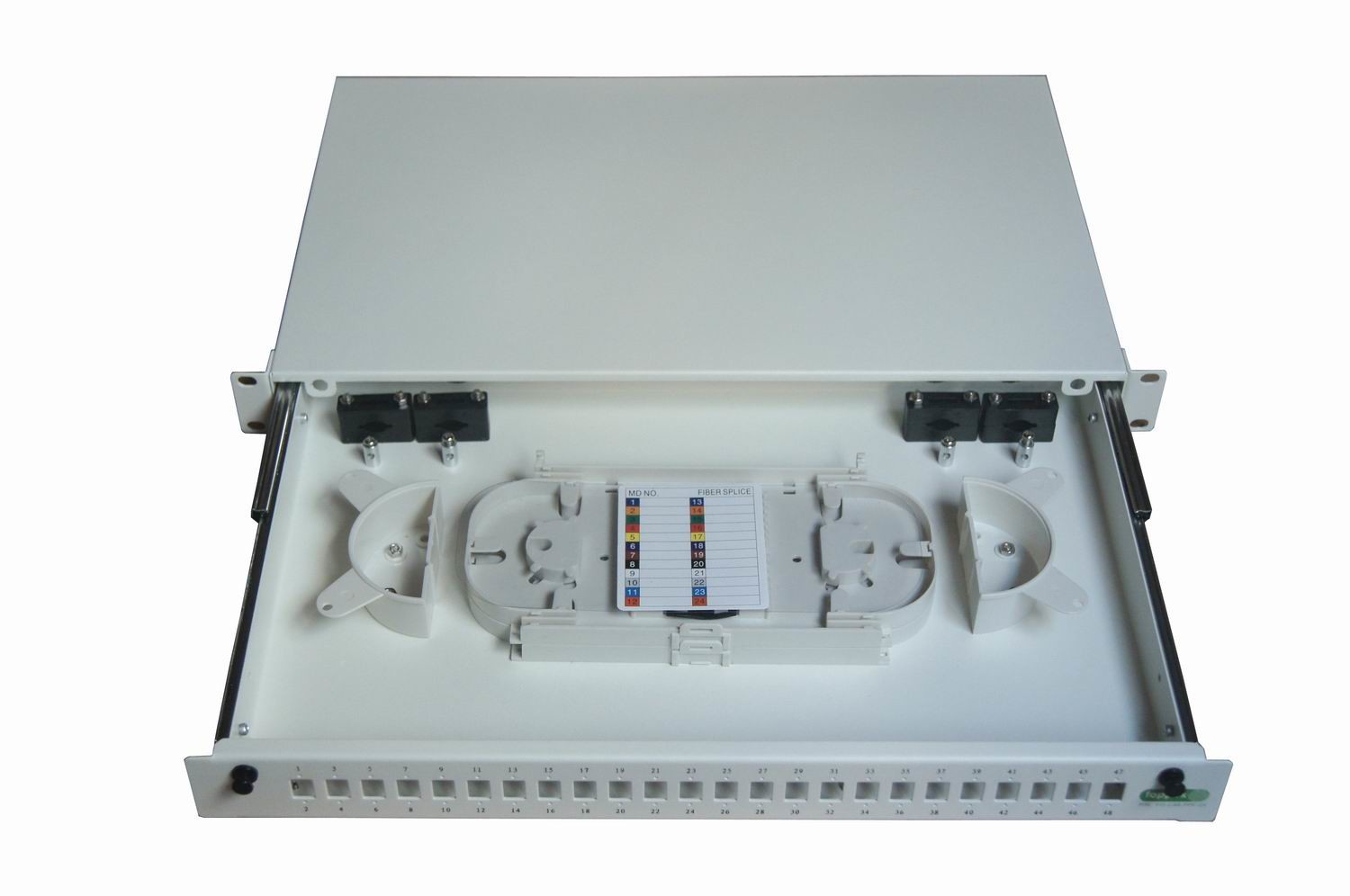 1U Rack Mount 24 Ports 19 INCH DRAWER OPTICAL FTTH Fiber Patch Panel