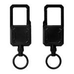 Deyi Badge Reel Heavy Duty Retractable Keychain Carabiner Key Holder Square ID
