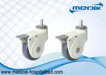 Nylon Body Construction Threaded Stem Heavy Duty Bed Casters For Hospital