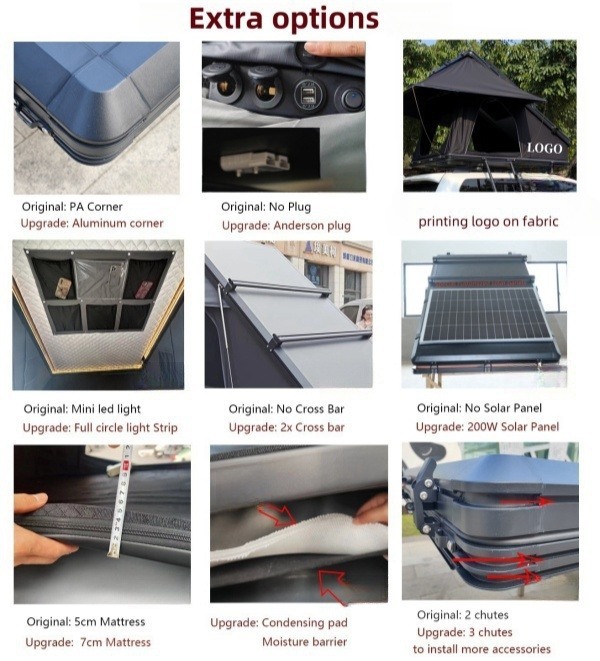 Hardshell Rooftop Tent with Water Tank Off-road Camping Hard Shell Roof Top Tent