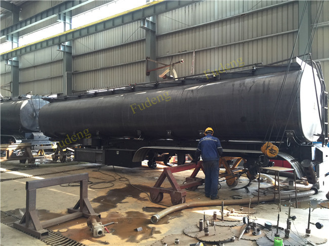 50000 Liters transport bitumen tank truck trailer with heating system