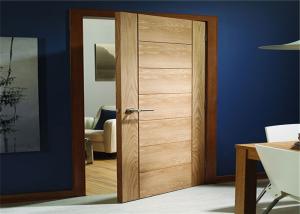 Wholesale Flush Wood Composite External Front Doors Inward / Outward Opening Direction from china suppliers