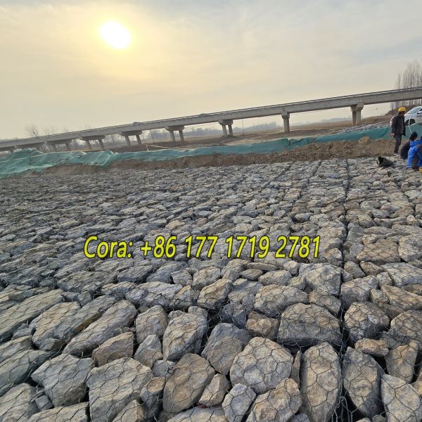 High-Performance Zn95% Al5% Galfan Coated 6*2*0.3m Gabion Mattress For Slope Stabilization