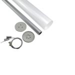 Aluminum Heat Sink Round Tube Suspension Led Extrusion Profile For Ceiling