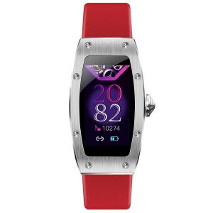 Wholesale Fashionable Red Strap RTL8762CK Ladies Smart Bracelet IP68 Waterproof from china suppliers