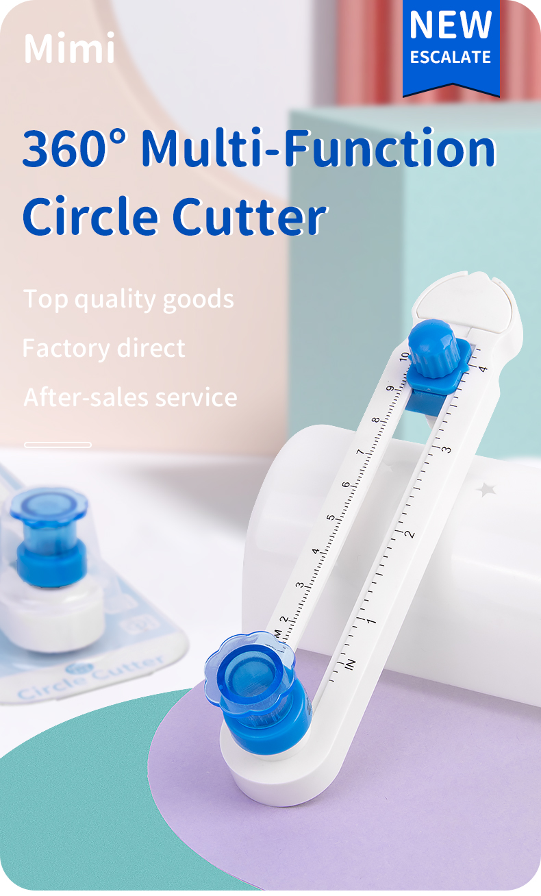 Metal Plastic Round Paper Cutter 20cm Diameter for Customized Colorful Scrap Paper