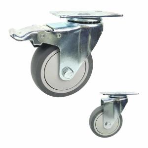Wholesale 100mm 198lbs Capacity Soft Rubber Caster Wheels With Covers from china suppliers
