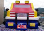 Custom made outdoor kids truck inflatable bounce house made of lead free pvc