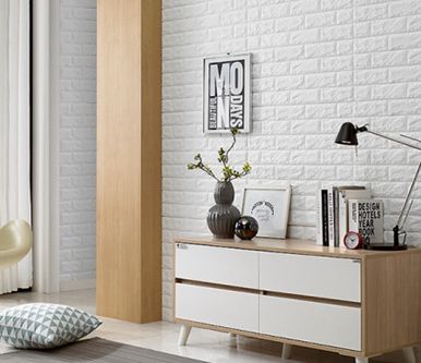 3D PE Foam Wall Sticker Brick Self Adhesive Wall Covering Moisture-Proof 120g-150g/pcs Function for Interior Home Decor