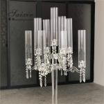ZT-105 Luxury wedding centerpiece 9 arms crystal candelabras