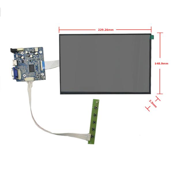 10.1 Inch HDMI LCD Display Screen 1280x800 Resolution High Brightness 600 nits IPS TFT LCD Panel