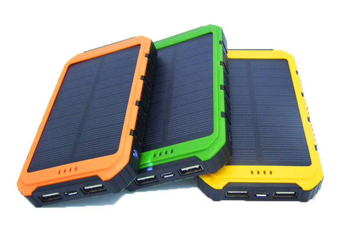 Fashionable Portable Solar Power Bank 10000mah Stylish Design With LED Light
