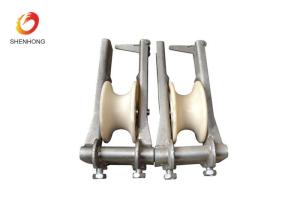 China Alternative Conductor Stringing Blocks Aluminum Nylon Crossarm Mounted 1.6kg - 3.2kg on sale