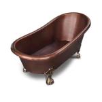 Luxury Freestanding Bathtub Handmade Copper Bath Tarnish Resistant