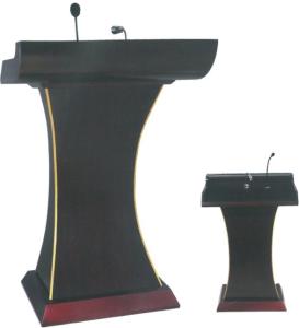 Wholesale Solid Wooden Base Hotel Display Stand Standing Podium Desk MDF Body from china suppliers