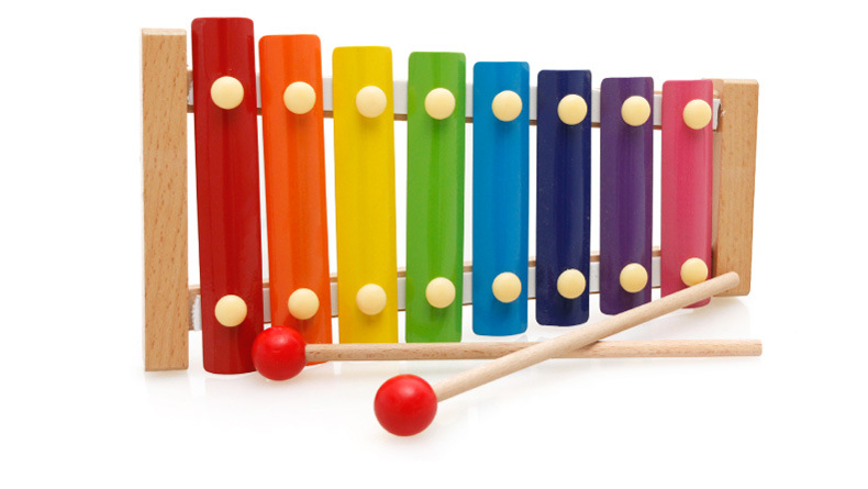 Baby Unisex Kids Wooden Xylophone Toy Music Instrument Non Toxic