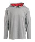 Grey Plain Woven Polyester95% Spandex5% Long Sleeve Hooded Shirts