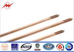 Pure Earth Earth Bar Copper Grounding Rod Flat Pointed 0.254mm Thickness