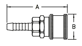 0.25'' Manual Operation Pneumatic Quick Release Coupling