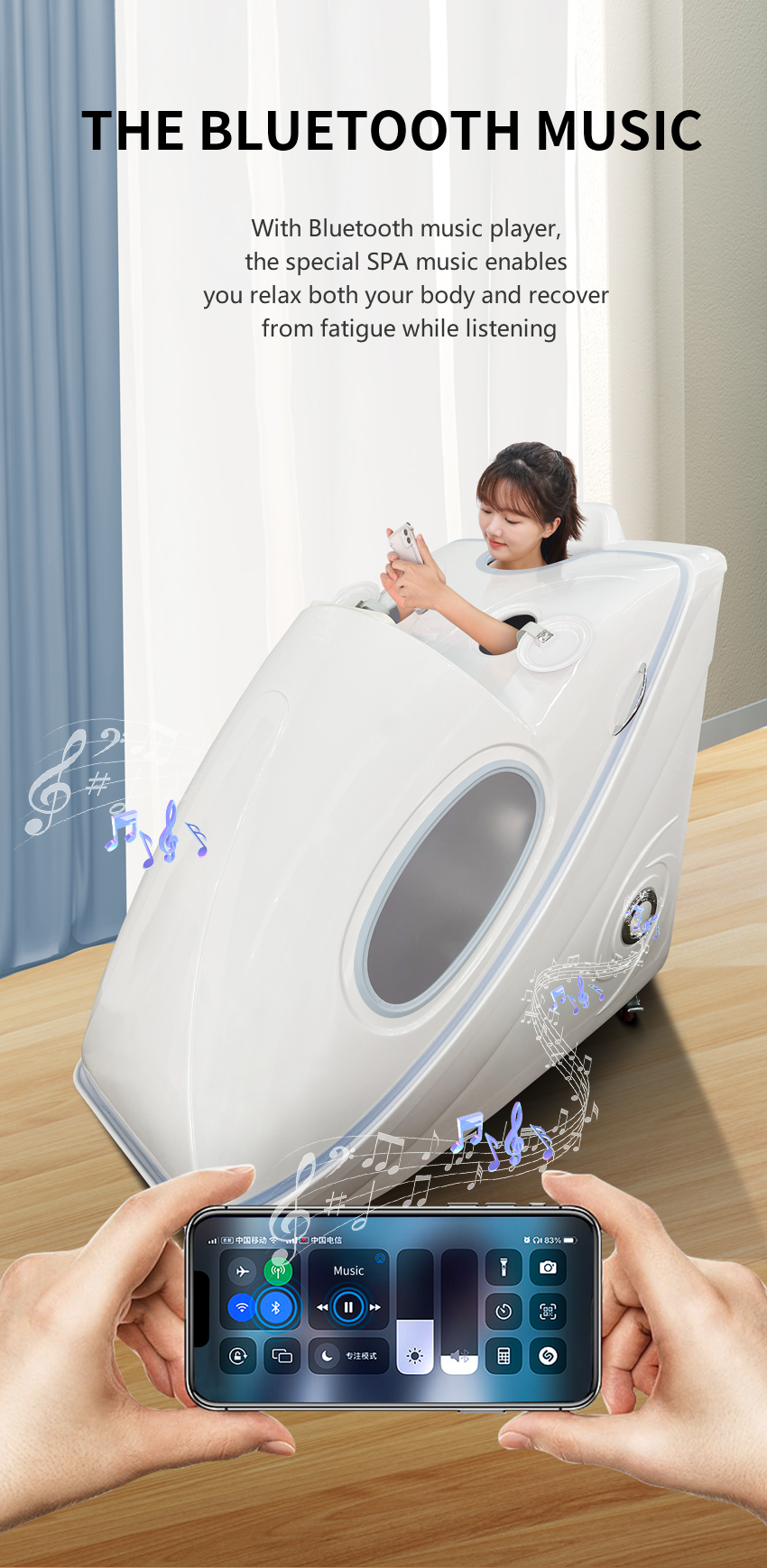 Waterproof Far Infrared Sauna Pod Capsule For Weight Loss And Hydrotherapy Spa