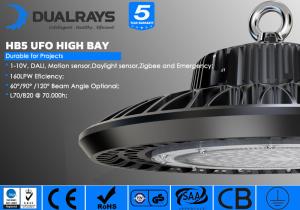 Wholesale Dualrays Led High Bay Light HB5 Series 200W 140LPW For Highway Toll Stations Industrial from china suppliers