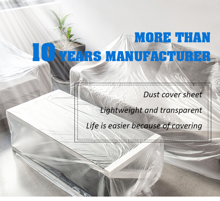 Portable Transparent Chair Furniture Sofa Dust Cover with Green and Customized Logo