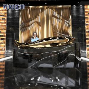 Wholesale 135cm Luxury Reception Desk Hotel Front Desk Large Fish Stainless Steel Sculpture from china suppliers