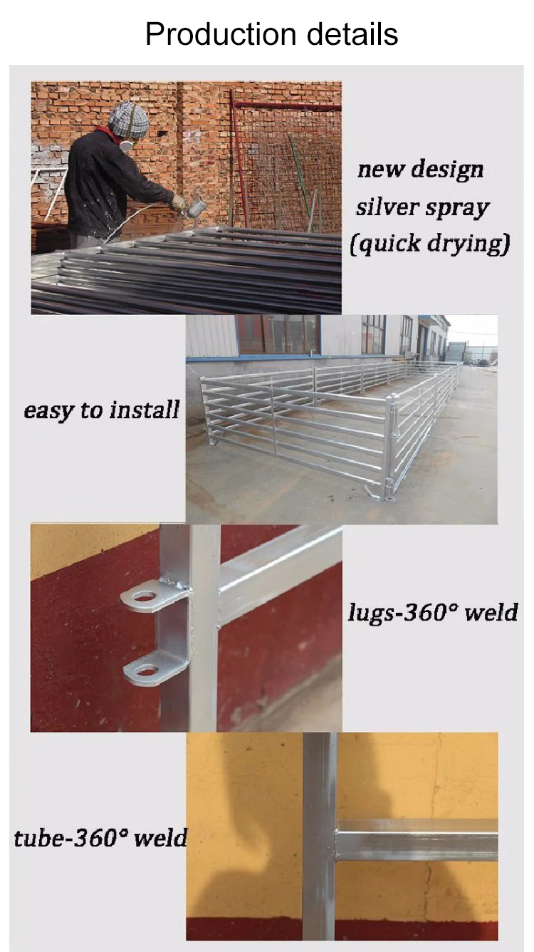 Portable Heavy Duty Galvanized Cattle Yard Horse Fence Panel livestock panels