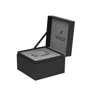 Wholesale Exquisite Black Cardboard Watch Gift Box With Velvet Pillow And Drawer from china suppliers