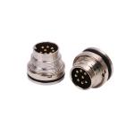 7A PA66 Copper CuZn M16 Male Connector IEC 61076-2-105 Panel Mount