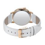 Durable Waterprof Leather Strap Quartz Watch Stainless Steel Back For Ladies
