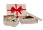 Handmade Natural Pine Wooden Storage Box , Unfinished Wood Gift Storage Box With