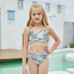 Fish Digital Printing Children'S Swimming Suits Split Cute Girl Swimsuit Bikini