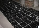 Honed Polished Black Marquina Marble Stone Slab For Bathroom Vanity Tops