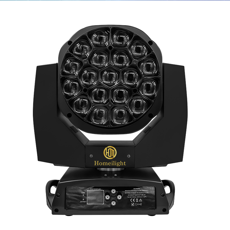 Professional Interacting Stage Lighter 19X15W Bee Eye K10 LED Zoom Moving Head Light For Party Disco
