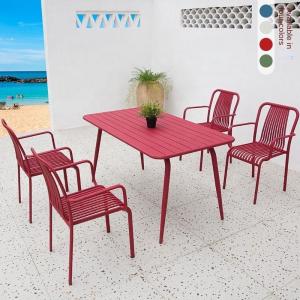 Wholesale UV Resistant Customized Color Outdoor Dining Table And Chairs Set With Aluminium Garden Furniture from china suppliers