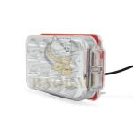 Plastic White Yellow Flash Rectangle Motorcycle LED Spotlight