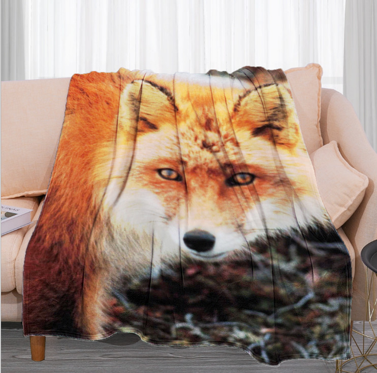 Hypoallergenic Fuzzy Flannel Plush Blanket 100% Polyester For Home