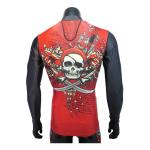 Flat Bottom Red Compression Sports Clothing Long Tops XXS To XXXL Available