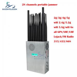 Wholesale 27 Antennas Portable Mobile Phone Signal Jammer 28w For Wifi GPS FM Radio from china suppliers