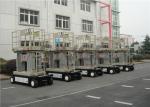 Indoor / Outdoor Hydraulic Work Platform Lift Self Propelled 10m Height