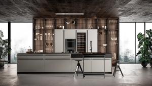 Wholesale Customized Stylish Kitchen Cabinet Modern Glass Winecase With Bar Table from china suppliers